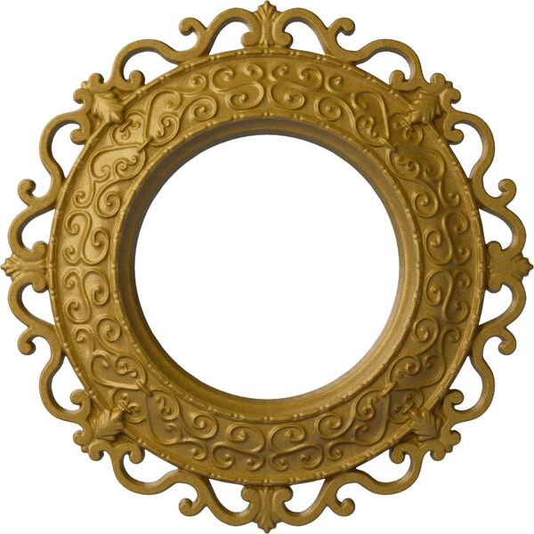 Ekena Millwork Orrington Ceiling Medallion (Canopies up to 6 5/8"), 13 1/4"OD x 6 5/8"ID x 1 1/8"P, Pharaohs Gold CM13ORPGS - main